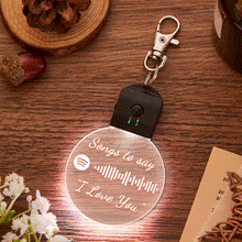 画像をギャラリービューアに読み込む, Personalized Spotify Code Keychain 7 Colors Light Up Keychain