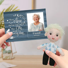 Load image into Gallery viewer, Personalized Crochet Doll Gifts Handmade Mini Look alike Dolls with Custom Memorial Card for Kids and Adults