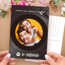 画像をギャラリービューアに読み込む, Custom Spotify Code Music Cards Vinyl record style