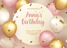 画像をギャラリービューアに読み込む, birthday-invitation-card(生日邀请卡 | 动态周岁)