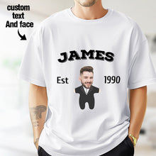 将图片加载到图库查看器,2DminimeT恤功能开发-Custom Face Minime T-shirt Personalized Name and Year