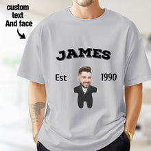 将图片加载到图库查看器,2DminimeT恤功能开发-Custom Face Minime T-shirt Personalized Name and Year