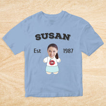 将图片加载到图库查看器,2DminimeT恤功能开发-Custom Face Minime T-shirt Personalized Name and Year