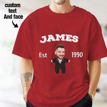 将图片加载到图库查看器,2DminimeT恤功能开发-Custom Face Minime T-shirt Personalized Name and Year