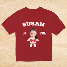 将图片加载到图库查看器,2DminimeT恤功能开发-Custom Face Minime T-shirt Personalized Name and Year