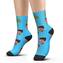 画像をギャラリービューアに読み込む, Custom Face Photo Colorful Socks