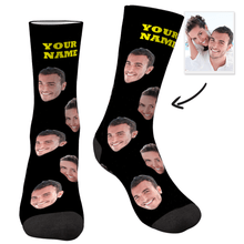 画像をギャラリービューアに読み込む, Custom Face Photo Colorful Socks