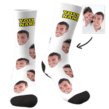 画像をギャラリービューアに読み込む, Custom Face Socks With Your Text - MyFaceSocks