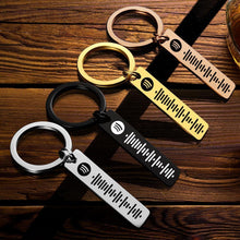 将图片加载到图库查看器,Scannable Spotify Code Keychain, Custom Music Song Keychains Black - soufeelus