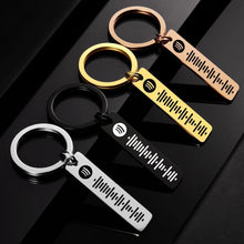 将图片加载到图库查看器,Scannable Spotify Code Keychain, Custom Music Song Keychains Black - soufeelus