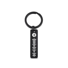 将图片加载到图库查看器,Scannable Spotify Code Keychain, Custom Music Song Keychains Black - soufeelus
