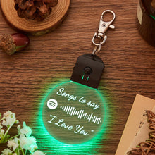 画像をギャラリービューアに読み込む, Personalized Spotify Code Keychain 7 Colors Light Up Keychain