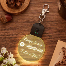 画像をギャラリービューアに読み込む, Personalized Spotify Code Keychain 7 Colors Light Up Keychain