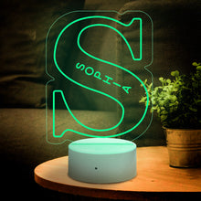 Load image into Gallery viewer, MM-刻字字母灯白底座XHD222A-XHD222Z