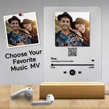 将图片加载到图库查看器,MV QR Code night-light(二维码亚克力板+夜光底座)