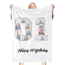 画像をギャラリービューアに読み込む, 1st birthday gift ideas- Custom Photo Blanket, 1st birthday blanket - soufeelus