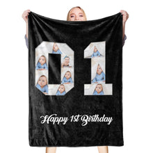 画像をギャラリービューアに読み込む, 1st birthday gift ideas- Custom Photo Blanket, 1st birthday blanket - soufeelus
