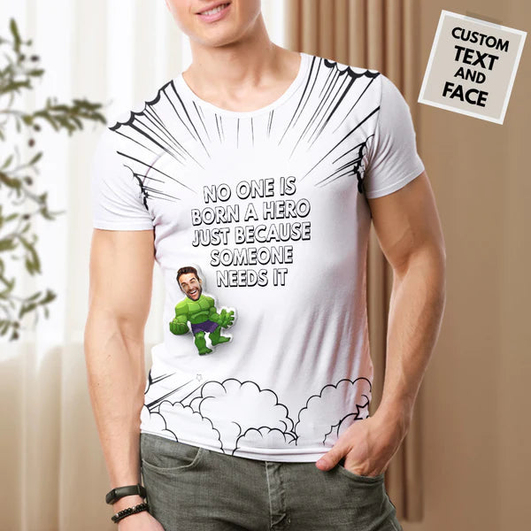 Custom Face Minime T-shirt Personalized Text