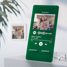 將圖片載入圖庫檢視器 Custom Spotify Code Cell Mobile Phone Stands Scannable Spotify Code Photo Frame Album for Office Desk Gift
