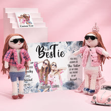 將圖片載入圖庫檢視器 BFF Gifts Custom Crochet Doll from Photo Handmade Look alike Dolls with Personalized Name Card

