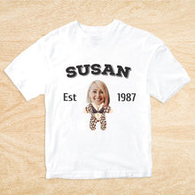 将图片加载到图库查看器，2DminimeT恤功能开发-Custom Face Minime T-shirt Personalized Name and Year
