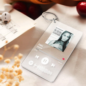 Custom Spotify Code Music Plaque Keychain(声田码扫描-钥匙链)