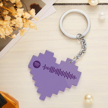 將圖片載入圖庫檢視器 Custom Spotify Acrylic Keychain Personalized Spotify Code Keychain Gifts For Girlfriend
