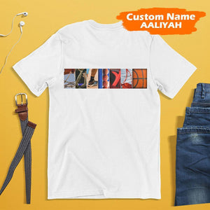Aaliyah T-shirt Name Art Alphabet Photography Shirt - Basketball Style - MyFaceTshirt